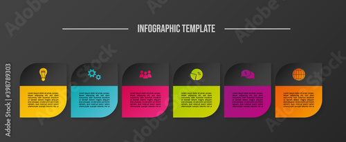 Business infographic template. Flowchart. Vector