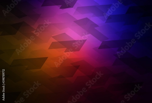Dark Pink, Red vector background with rectangles.