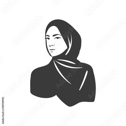 Muslim arabic islam woman in hijab and abaya portrait