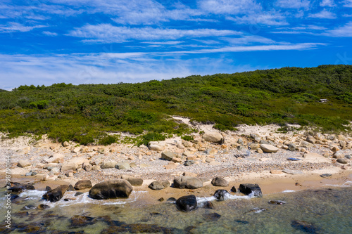 rocky shoreline of martha's vineyard