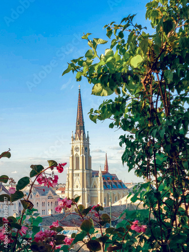 The exterior of Roman Catholic Church of The Name of Mary. Catholic Church exterior in Novi Sad, Serbia.