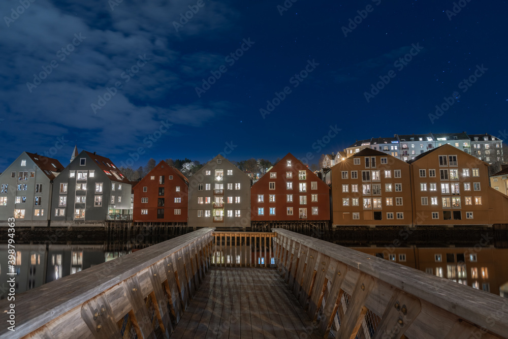 Nidelven in Trondheim a famous atraction, Norway