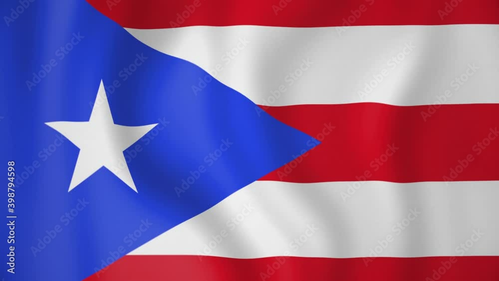 Puerto Rico animated flag. Seamless loop. 4K Puerto Rico animated flag. Seamless loop. 4K