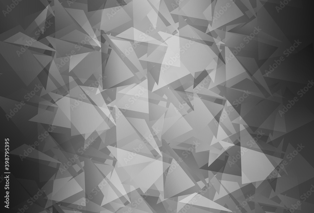 Fototapeta premium Light Gray vector abstract polygonal background.