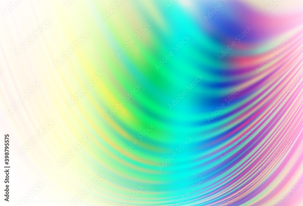 Obraz premium Light Multicolor, Rainbow vector background with abstract lines.