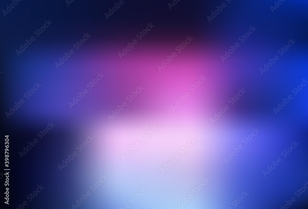 Dark Pink, Blue vector blurred shine abstract background.