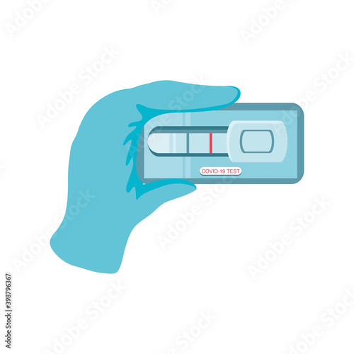 hand with sample test or blood test coronavirus covid 19