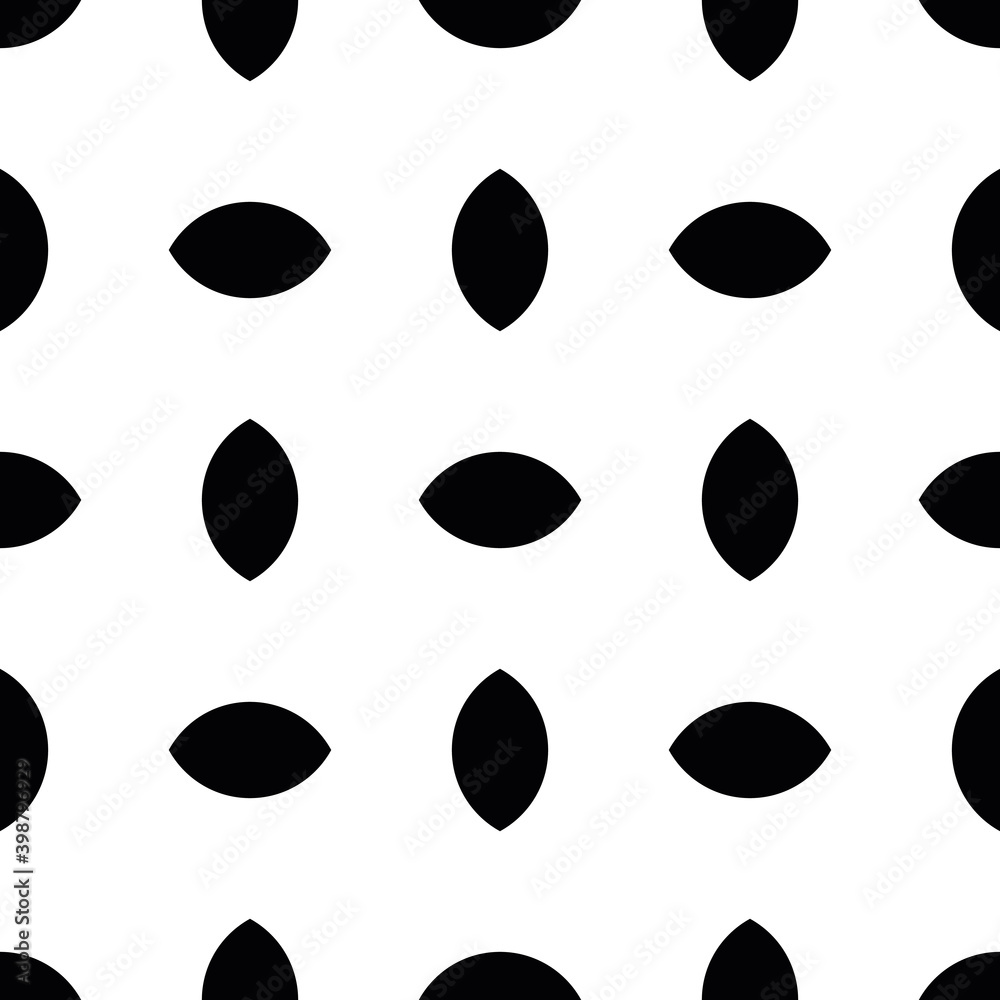 Fototapeta premium Abstract seamless pattern ol lentil shapes