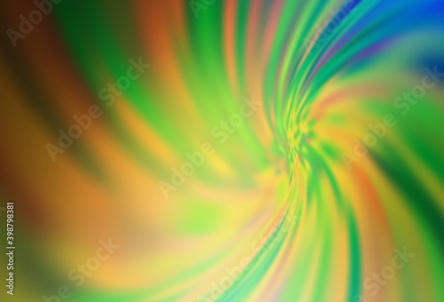 Light Green  Yellow vector abstract blurred layout.