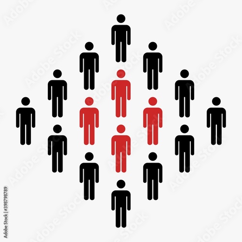 group of people illustration vector man icon.