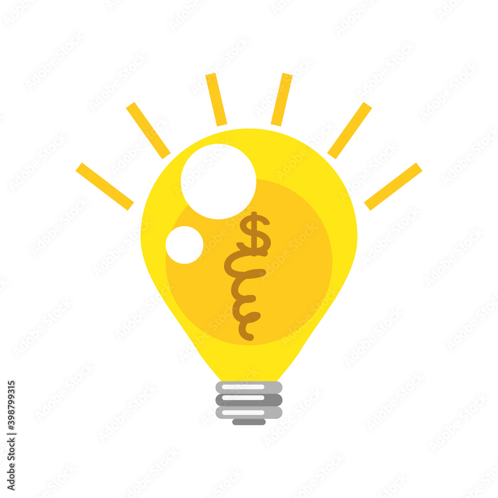 business light bulb money innovation and solution icon business light bulb money innovation and solution icon