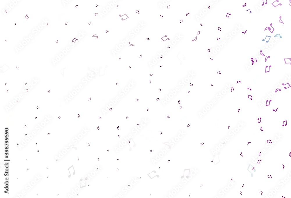 Light Purple vector backdrop with music notes.