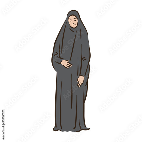 Muslim arabic islam woman in hijab fashion