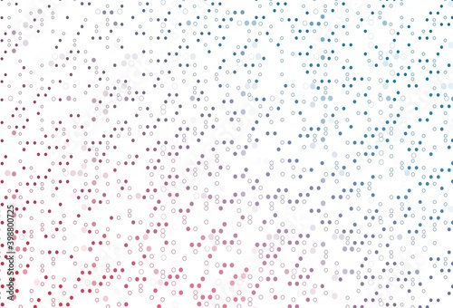 Light Blue, Red vector pattern with spheres.