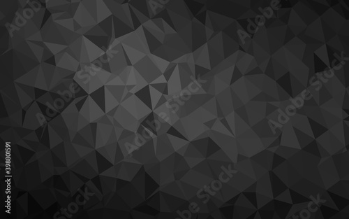 Dark Silver, Gray vector polygon abstract backdrop. Glitter abstract illustration with an elegant design. Template for your brand book.