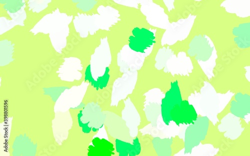 Light Green  Red vector pattern with random forms.