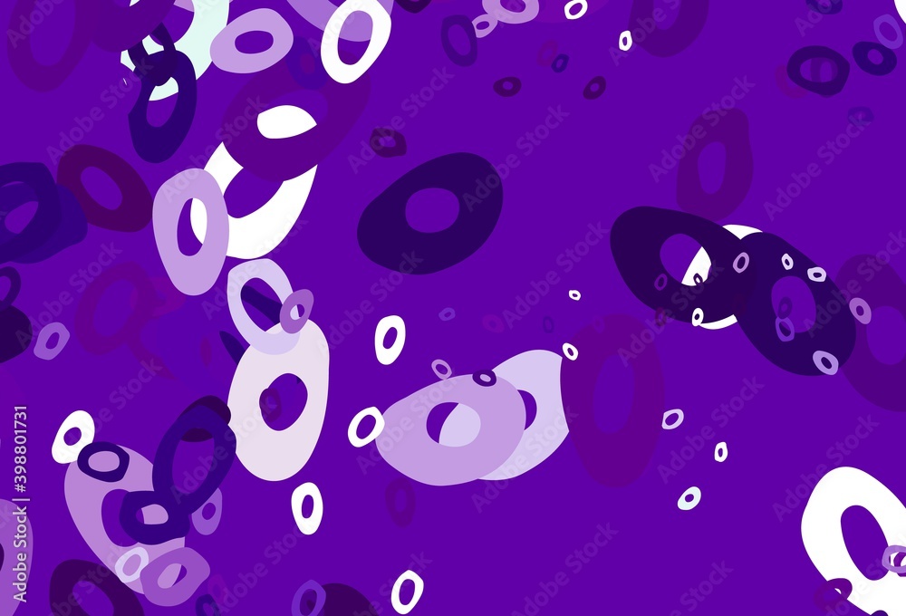 Fototapeta premium Light Purple vector layout with circle shapes.