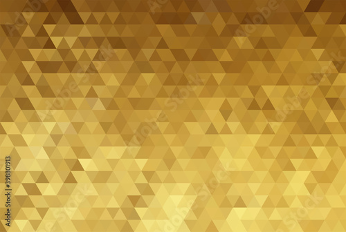 Vector Abstract golden triangle pattern background. No transparent, no gradient