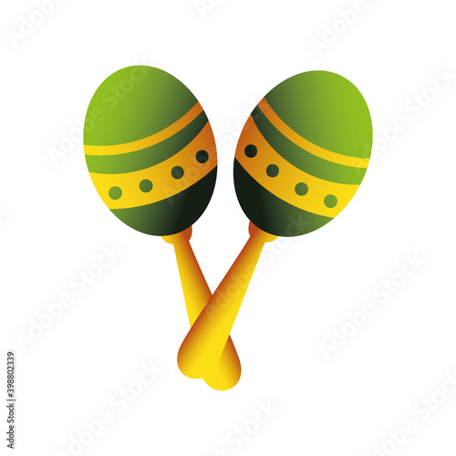 maracas percussion musical instrument detailed icon