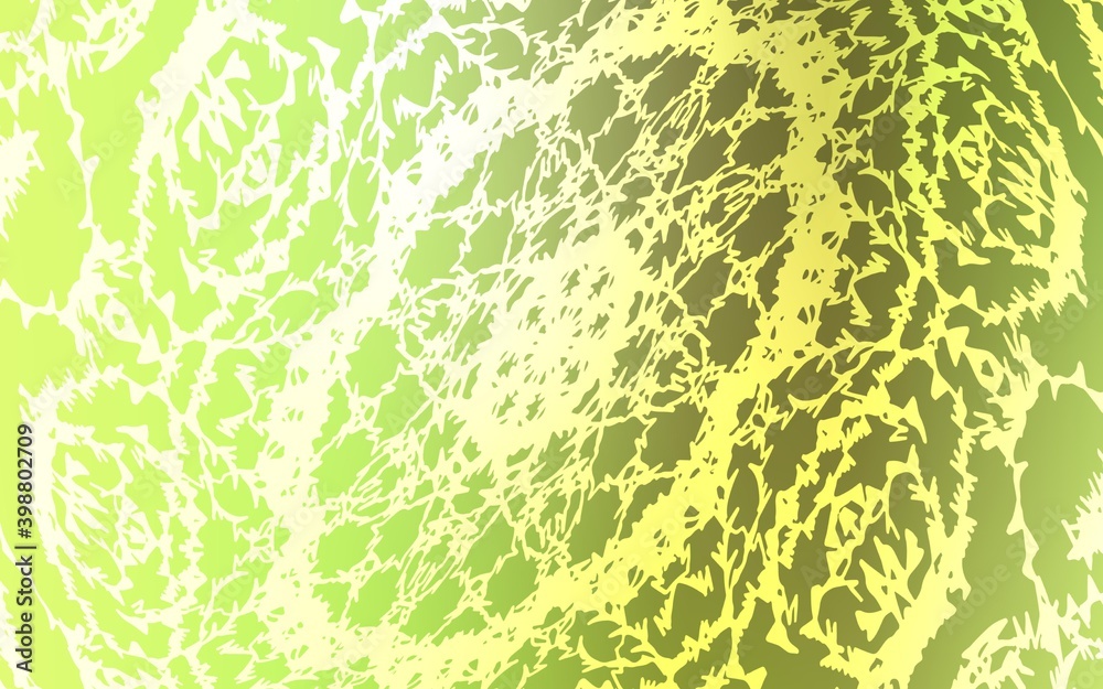 Light Green, Yellow vector natural abstract pattern.