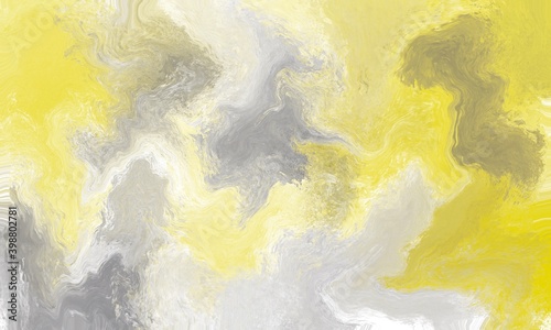 Watercolor abstract background. Yellow and grey watercolor splash. Color 2021 year.