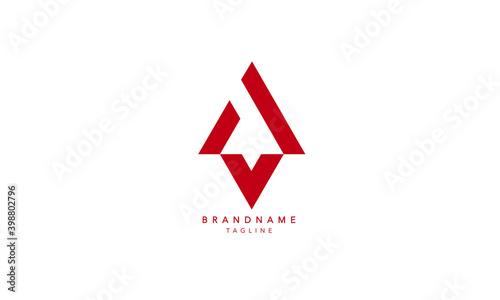 Alphabet letters Initials Monogram logo AV, VA, A and V