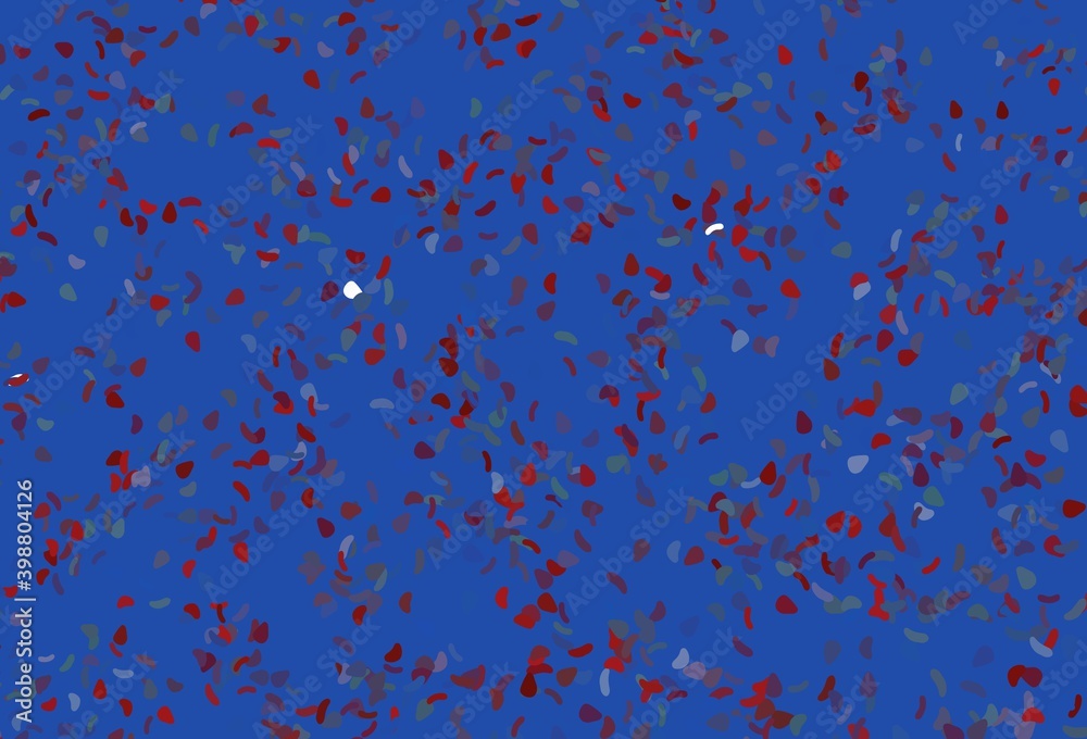 Light Blue, Red vector template with memphis shapes. Light Blue, Red vector template with memphis shapes.