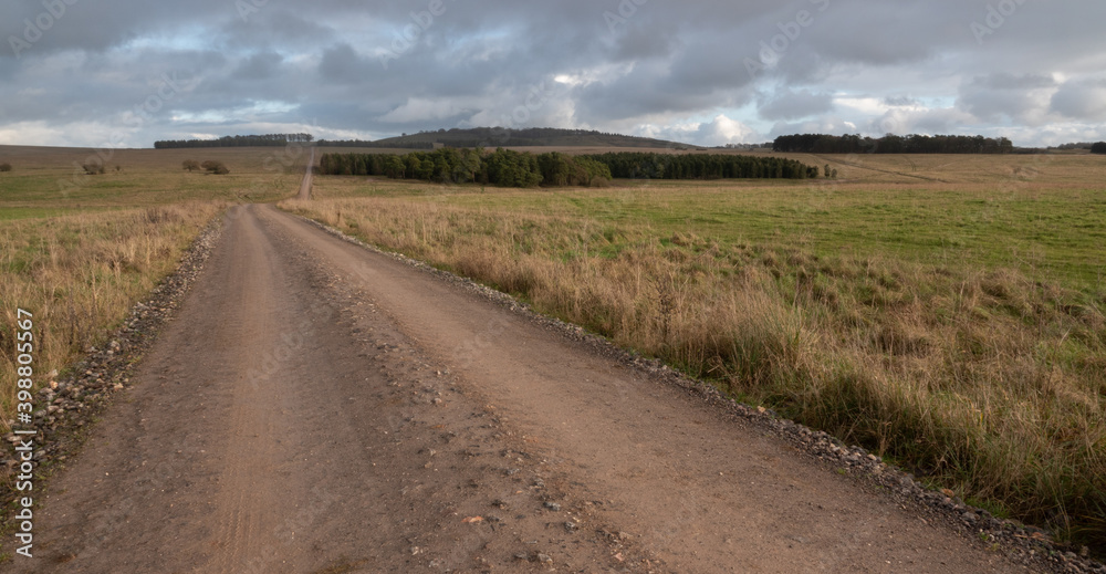 tracks leading to sidbury hill, salisbury plain in wiltshire, scenic, landscape view	
