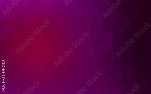 Dark Purple vector triangle mosaic template. Shining colored illustration in a Brand new style. Completely new template for your business design.