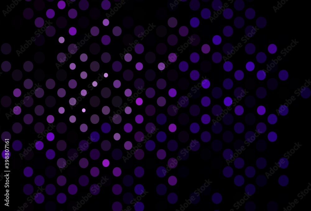 Dark Purple vector background with bubbles. Dark Purple vector background with bubbles.
