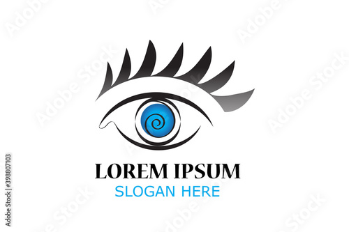 Eye vision optometric business card logo