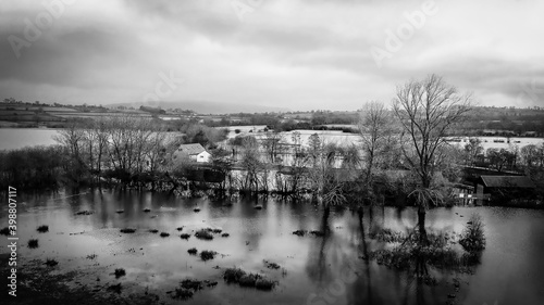 Brecon Beacons National Park in Wales - aerial view - travel photography