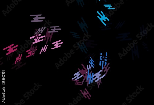 Dark Blue  Red vector template with repeated sticks.
