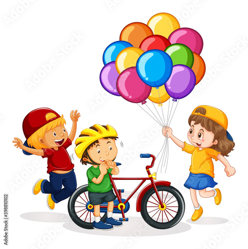 Isolated children cartoon character