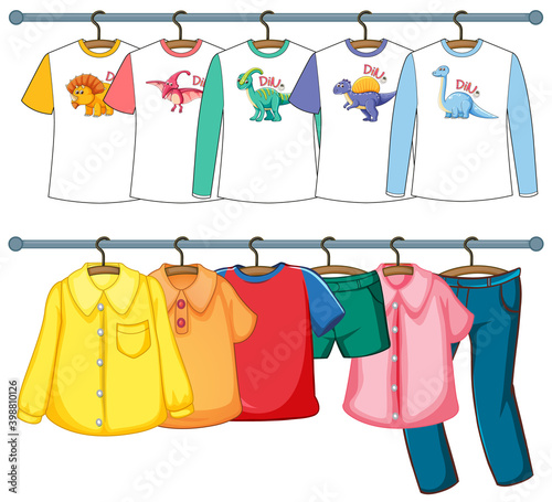 Isolated clothes on the rack display