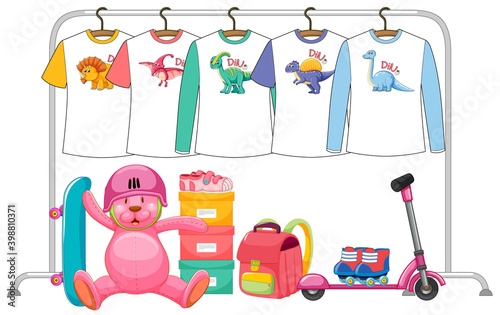 Isolated clothes on the rack display