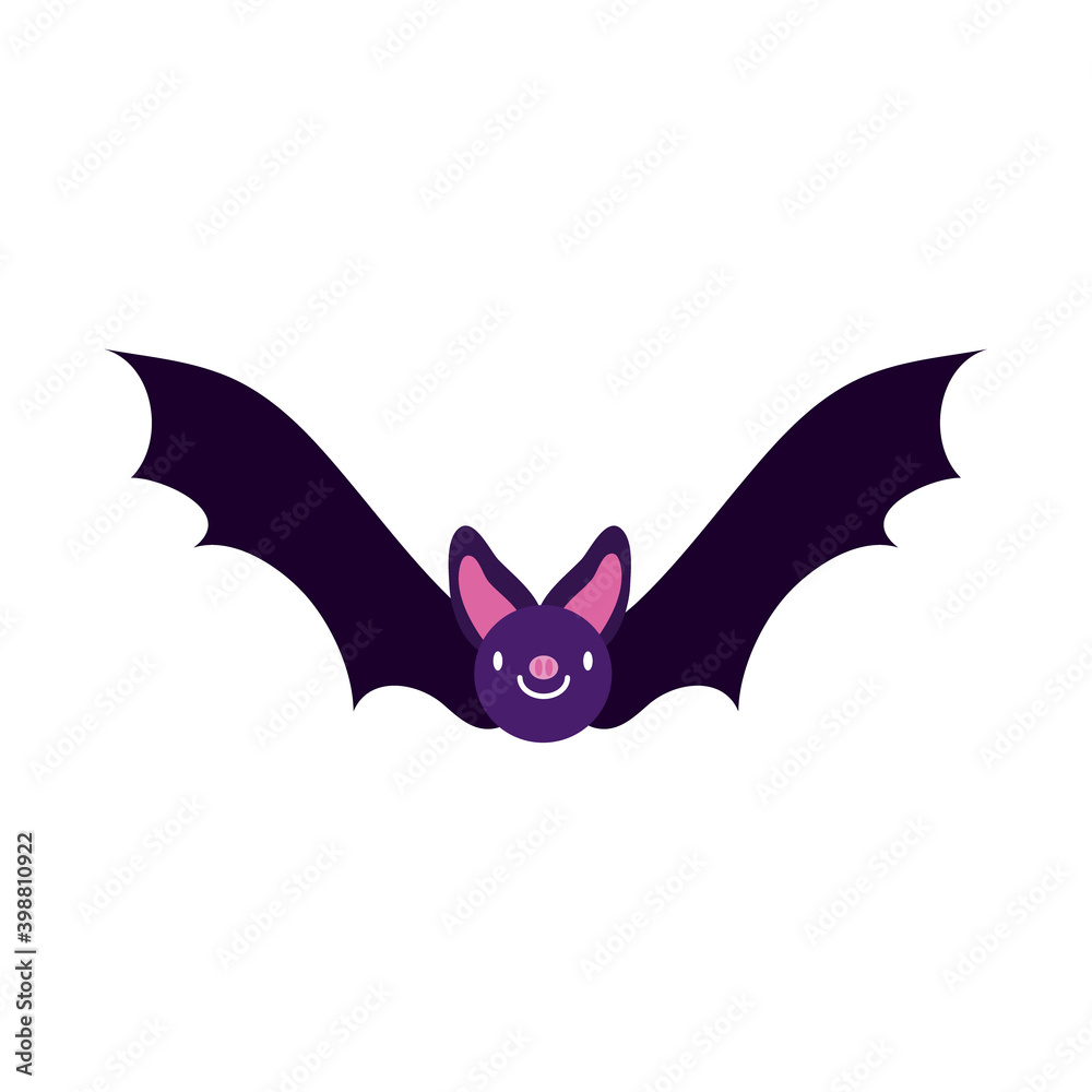 halloween bat flying flat style icon halloween bat flying flat style icon