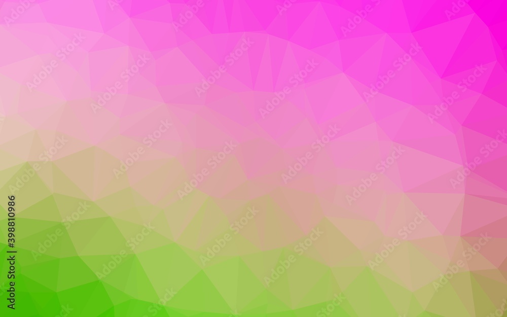 Obraz premium Light Pink, Green vector abstract polygonal texture. Colorful illustration in abstract style with gradient. Textured pattern for background.