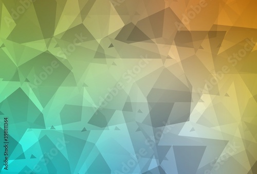 Light Blue  Yellow vector texture with abstract poly forms.
