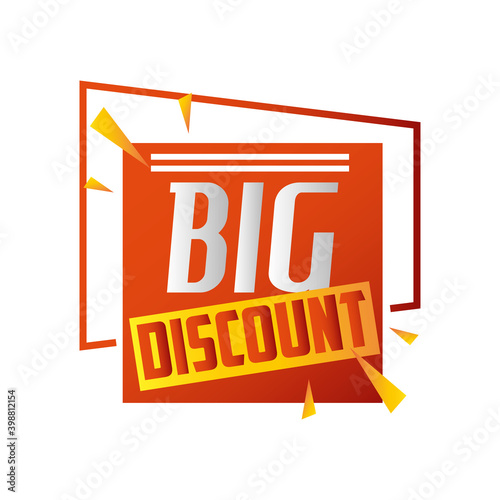 special offer season, big sale lettering marketing