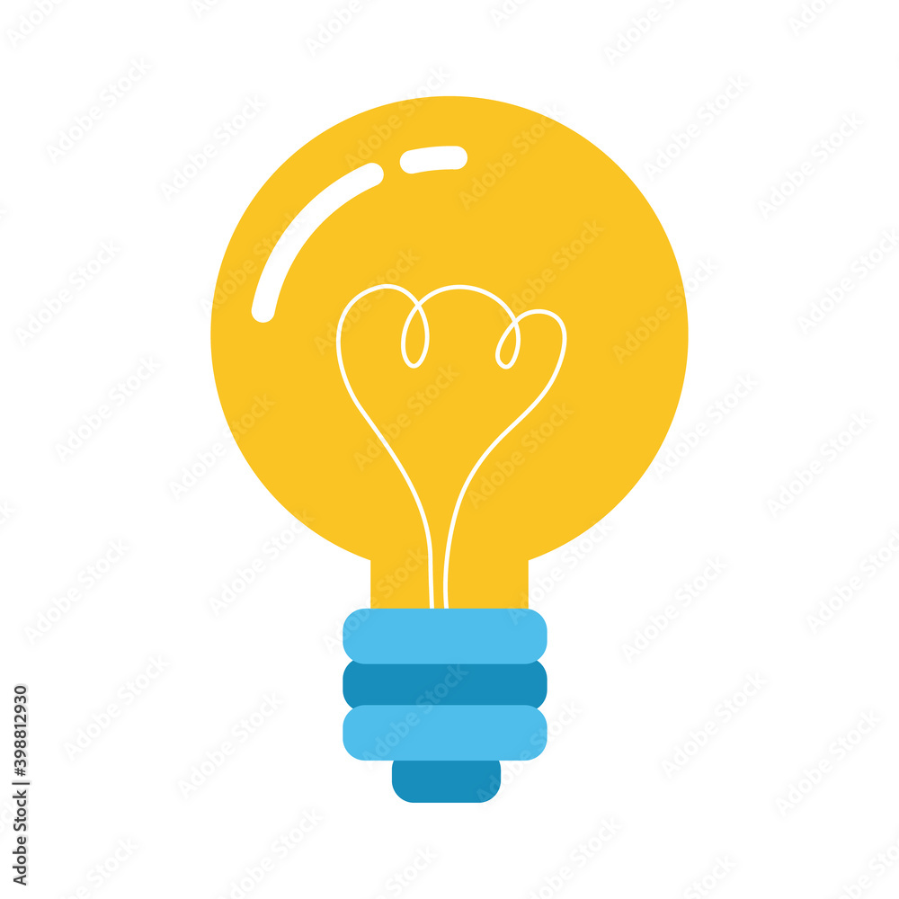 bulb light idea line and fill style icon bulb light idea line and fill style icon