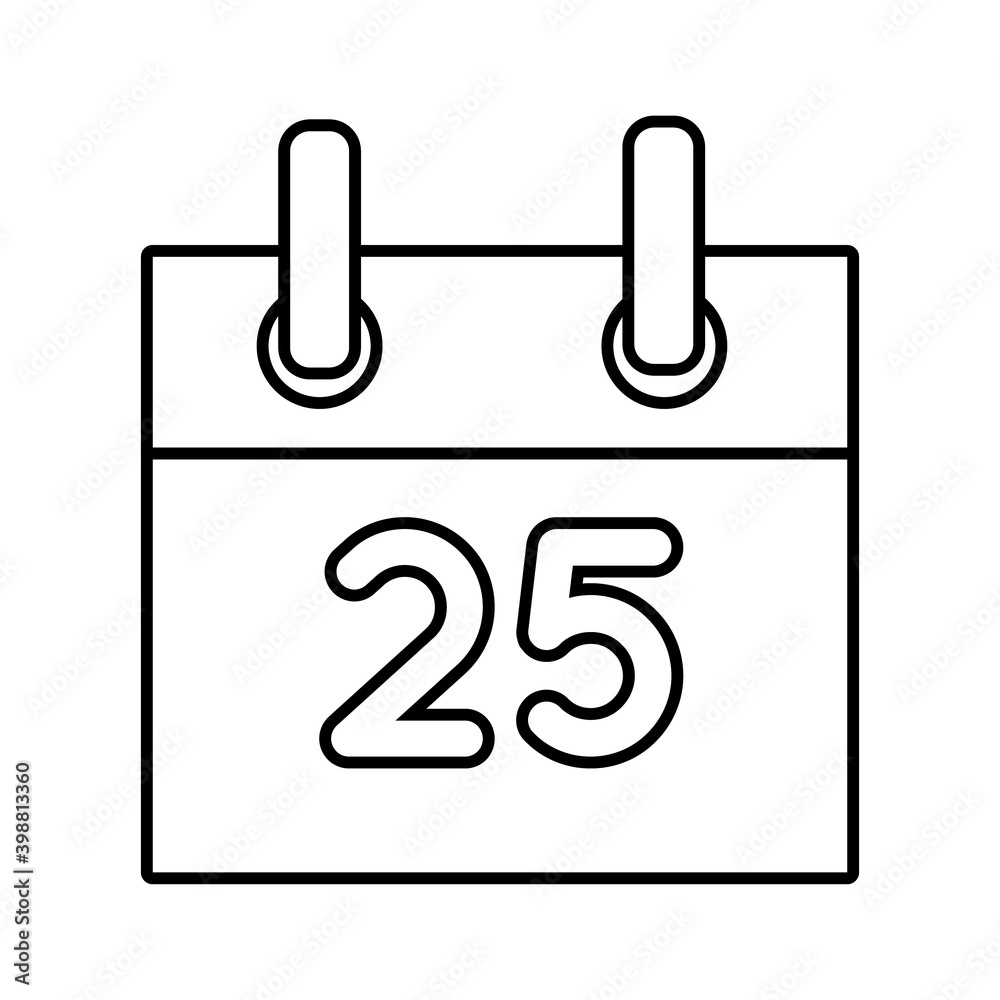 happy merry christmas calendar line style icon happy merry christmas calendar line style icon