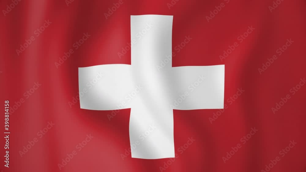 Switzerland animated flag. Seamless loop. 4K Switzerland animated flag. Seamless loop. 4K