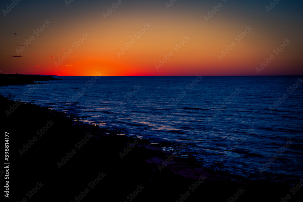 sunset on the Atlantic ocean