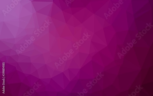 Dark Purple vector shining triangular template. Shining illustration, which consist of triangles. Brand new style for your business design.
