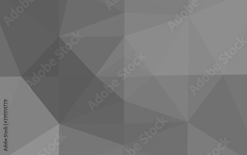 Light Silver, Gray vector polygon abstract backdrop. Triangular geometric sample with gradient. Completely new design for your business.