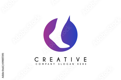Ankle foot logo design vector illustration. Foot beauty and spa logo design template element