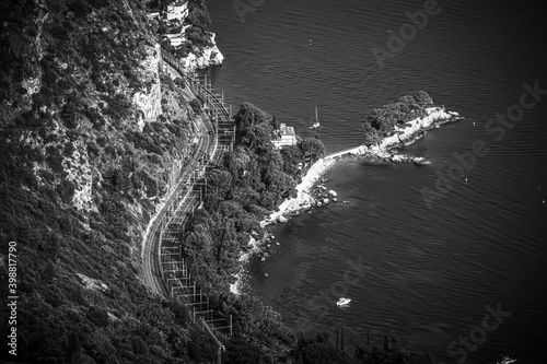 The steep cliffs along the Cote D Azur in France - travel photography photo