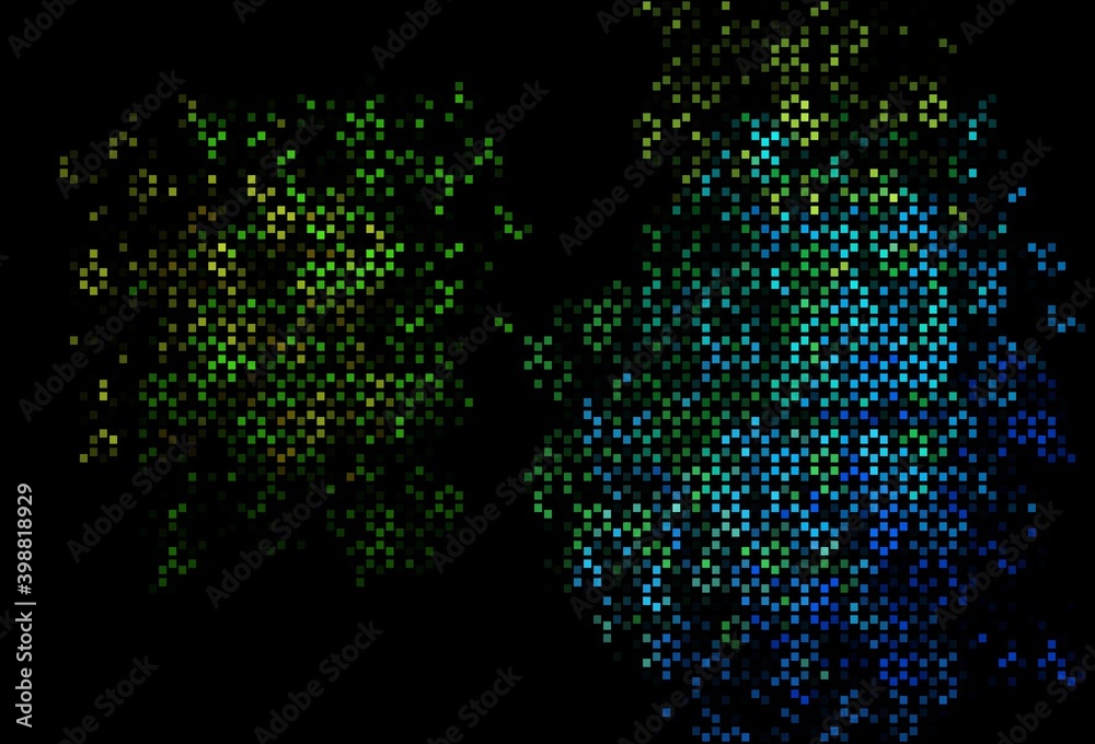 Dark Multicolor, Rainbow vector layout with rectangles, squares.