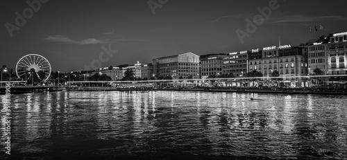 City of Geneva at night - travel photography